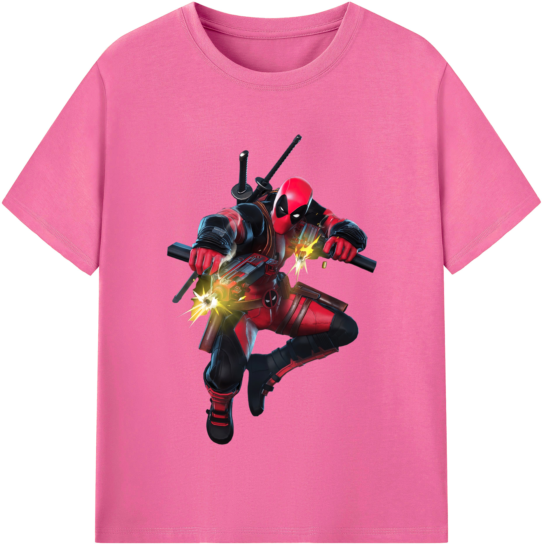 （画像用） Deadpool デッドプール レディースカジュアルプリントTシャツ（綿100％）